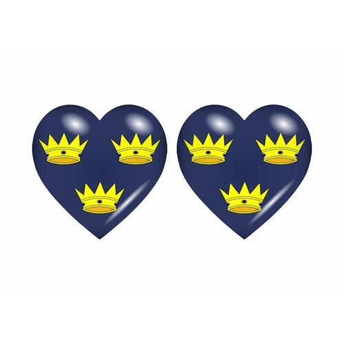 2x Autocollant Sticker Drapeau Coeur Munster Irlande