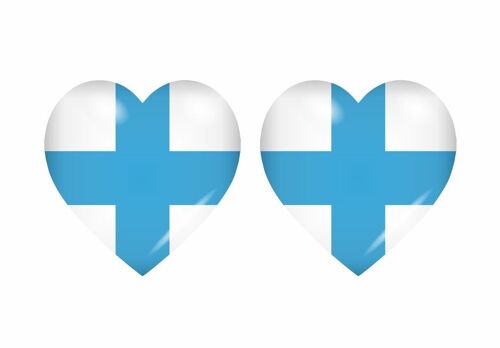 2x Autocollant Sticker Drapeau Coeur Marseille