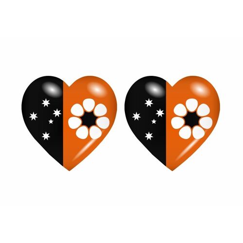 2x Autocollant Sticker Drapeau Coeur Northern Territory Australie