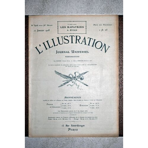 L'illustration N° 3906 - 12 Janvier 1918 - Les Rapatriés À Evian ...