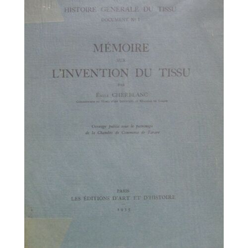 Mémoire Sur L'invention Du Tissu