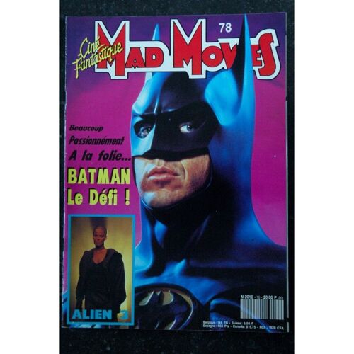 Cin? Fantastique Mad Movies N? 78 * 1992 * Batman Alien 3 Les Aventures D'un Homme Invisible Le Cobaye