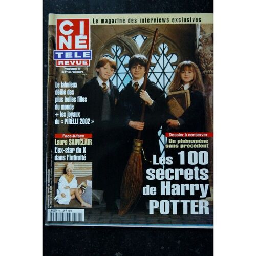Cine Tele Revue 2001 12 01 N° 48 Harry Potter Laure Sainclair Pirelli Laam Jennifer Aniston Natalie Wood