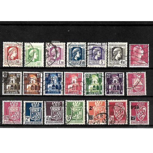Algérie-Département Français- Lot De 21 Timbres Oblitérés-Très Bon Etat