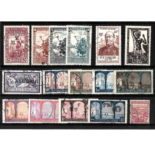 Algérie-Département Français- Lot De 16 Timbres Oblitérés-Très Bon Etat