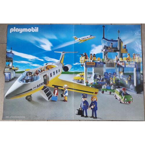 Affichette Playmobil / Aéroport - Format 59 X 42 Cm