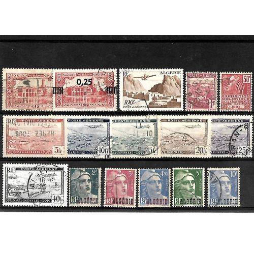 Algérie-Département Français- Lot De 16 Timbres Oblitérés-Très Bon Etat