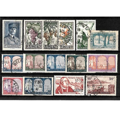 Algérie-Département Français- Lot De 15 Timbres Oblitérés-Très Bon Etat