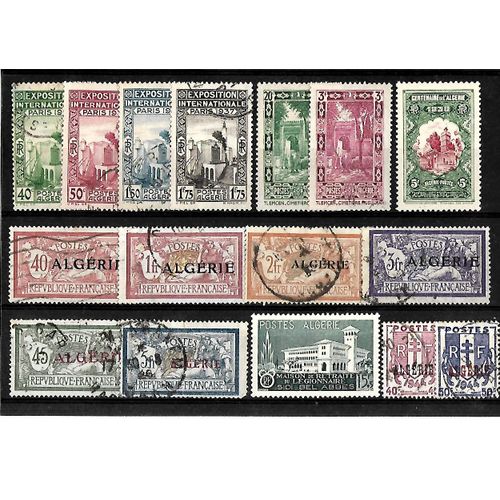 Algérie-Département Français- Lot De 16 Timbres Oblitérés-Très Bon Etat