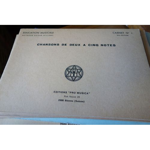 Education Musicale Methode Edgar Willems Initiation Musicale Des Enfants  Chansons De Deux A Cinq Notes  Carnet N° 1