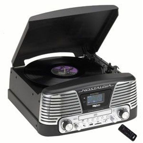 Tourne-disques Radio CD BigBen TD79 Nostalgia (Noir)