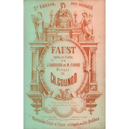 Faust Opera En 5 Actes De J. Barbier Et M. Carre.