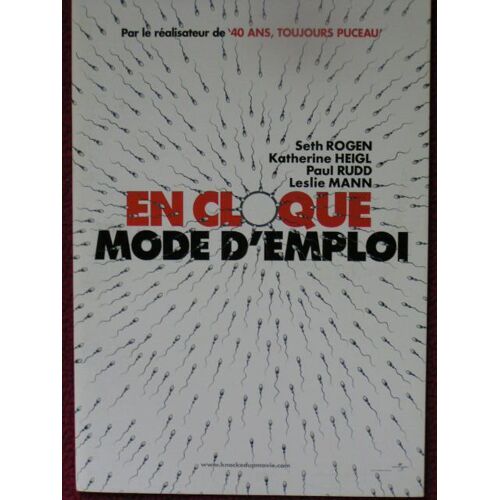 En Cloque Mode D'emploi - Jude Apatow - Katherine Heigl - Seth Rogen - 2007 - Dossier De Presse N° 1