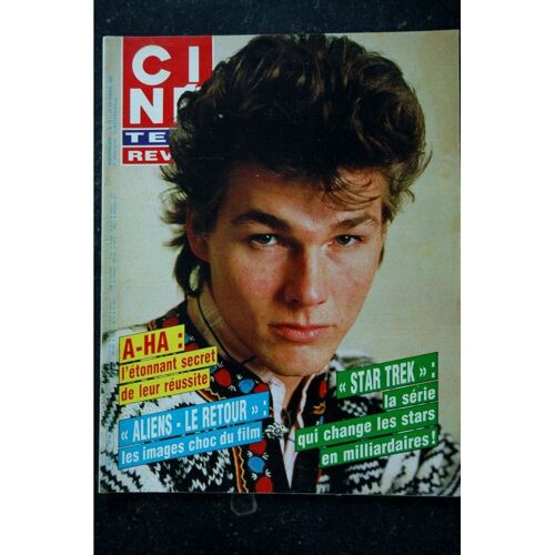 Cine Tele Revue 1986 09 25 N° 39 Cover A-Ha Aliens Star Trek Frankie Avalon Giancarlo Gu+Iannini Hulk