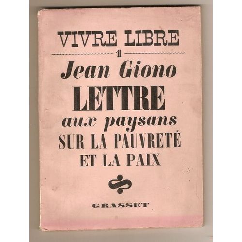 Lettre Aux Paysans Sur La Pauvreté Et La Paix Coll Vivre Libre 1