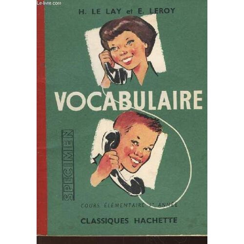 Vocabulaire. Cours Élémentaire 1ère Année