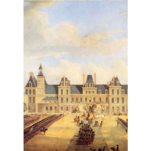 Château De Fontainebleau : Galerie Des Assiettes, Service Historique De Fontainebleau, Porcelaine De Sèvres, Parade Dans La Cour De Cheval Blanc