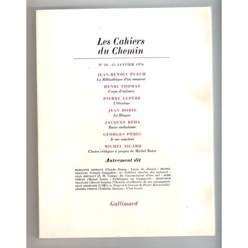 Les Cahiers Du Chemins N° 26