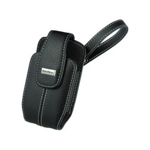 Etui Vertical Cuir Noir Dragonne Origine Blackberry Pearl 8300/ 8310