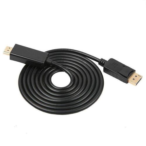 Adaptateur de câble 4K pour ordinateur portable, convertisseur de câble TV haute définition, 1.8M, Port DP mâle vers HDMI, haute Performance