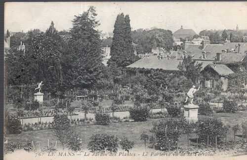 Carte Postale Du Mans (Sarthe) Le Jardin Des Plantes : Parterre Vu De La Terrasse (Réf.76)