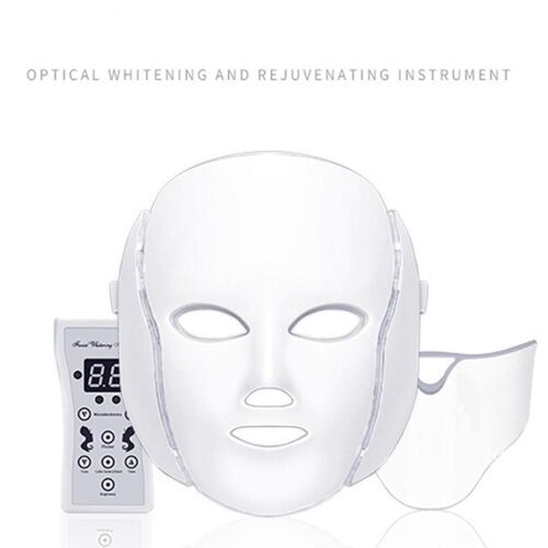 7 Couleurs Led Masque Facial Spectrometre Led Therapie Masque Luminotherapie Acne Cou Masque Facial Coreen Soins De La Peau Opp Sac Pack Au Plug A12956