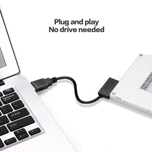 Câble adaptateur SATA vers USB 2.0 6 + 7P, boîte de transfert de ligne facile, Transmission rapide