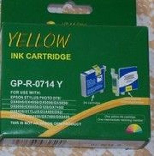 Cartouche d'impression générique compatible Epson T0714 - 1 x jaune - boîtier rigide