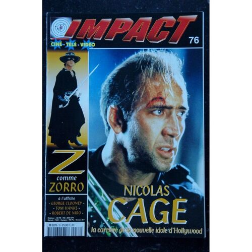 Mad Movies Impact 76 1998 Nicolas Cage Zorro George Clooney Tom Hanks Robert De Niro