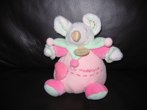 Doudou Et Compagnie Doudou Souris Léonie Boite Musicale À Musique Verte Et Rose