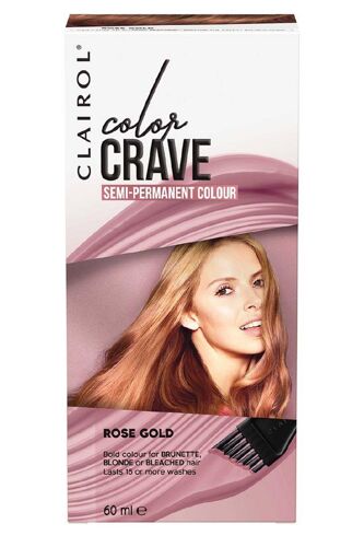 Clairol Color Crave Semi Permanent Hair Colour 15+ Washes 60ml Rose Gold 