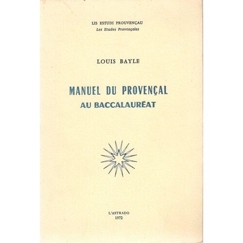 Manuel Du Provencal Au Baccalaureat