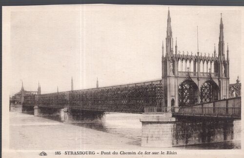 Carte Postale De Strasbourg (Bas-Rhin) Pont De Chemin De Fer Sur Le Rhin (Réf.185)