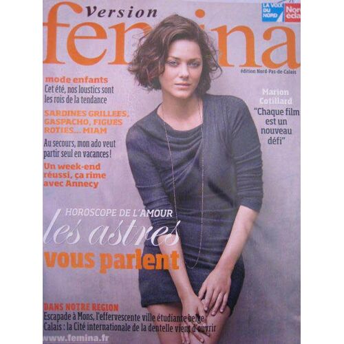 Version Femina  N° 379 : Marion Cotillard