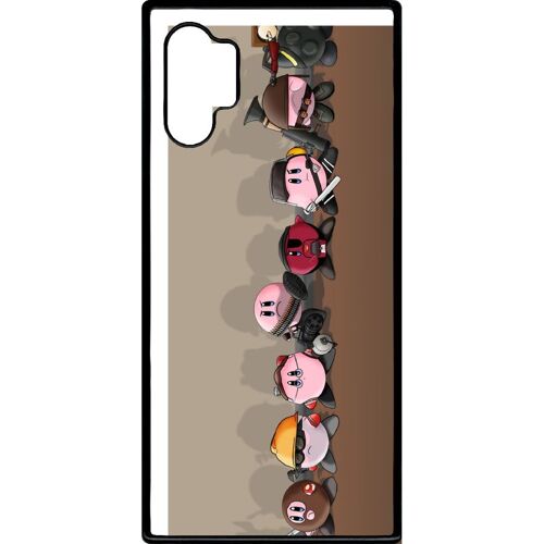 Coque pour smartphone - Kirby héros - compatible avec samsung Galaxy Note 10+ - Plastique - bord Noir