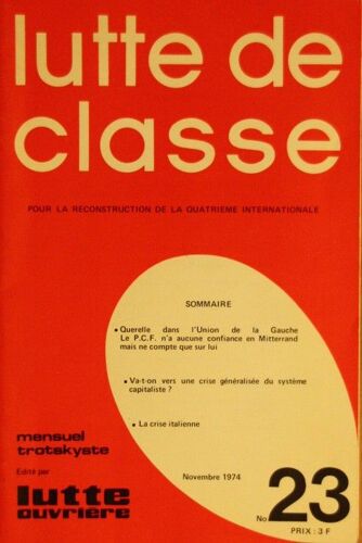 Lutte De Classe  N° 23