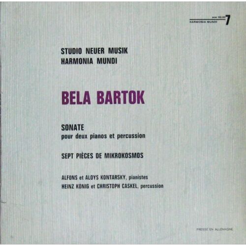 Bela Bartok : Sonate Pour Duex Pianos Et Percussion, Sept Pièces De Mikrokosmos