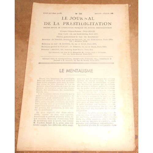 Le Journal De La Prestidigitation 1946-1953