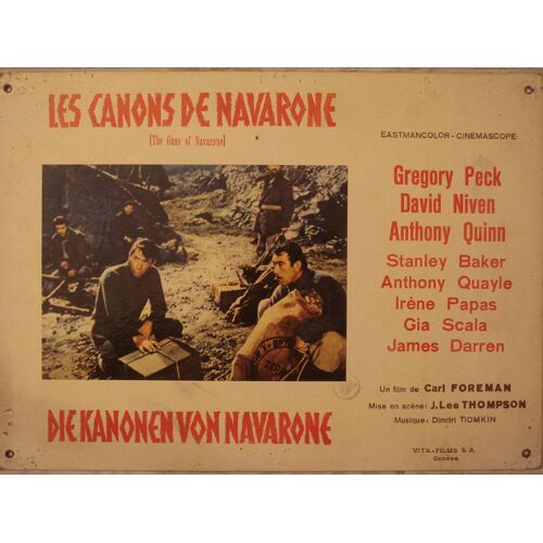 Les Canons De Navarone- The Guns Of Navarone - 1961 De  Jack Lee Thompson Avec Gregory Peck - David Niven - Anthony Quinn- Photo Prestige Cartonnée Couleur - Format 31x43 Cm