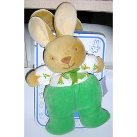 Doudou Hochet Lapin Comptine Vert