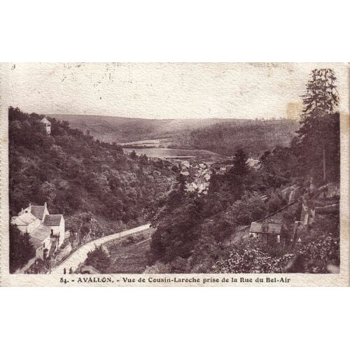 Carte Postale Ancienne, France, Yonne ( 89 ), Avallon, Vue De Cousin Laroche Prise De La Rue Du Bel Air