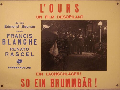 L'ours 1960 De Edmond Sechan Avec Francis Blanche - Renato Rascel  - Photo Prestige Cartonnée Noir & Blanc - Format 30x42 Cm