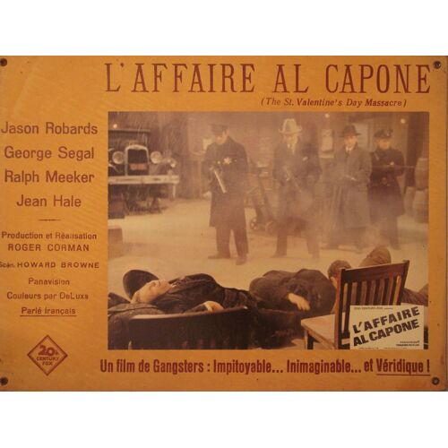 L'affaire Al Capone - The St. Valentine's Day Massacre 1967 De Roger Corman  Avec Jason Robards - George Segal - Photo Prestige Cartonnée Couleur - Format 30x40 Cm