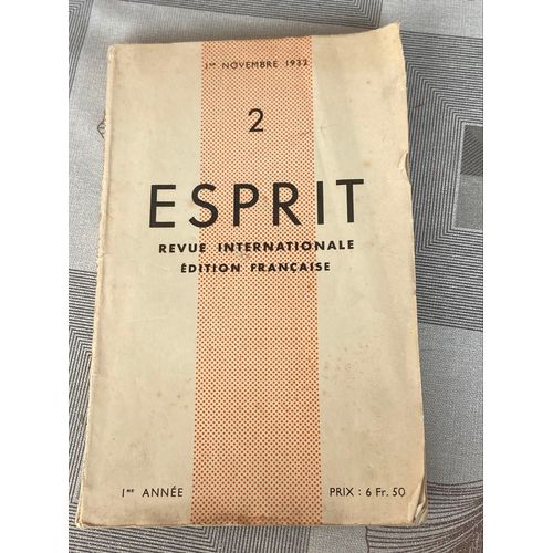 Esprit 2 Revue Internationale Édition Française Novembre 1932