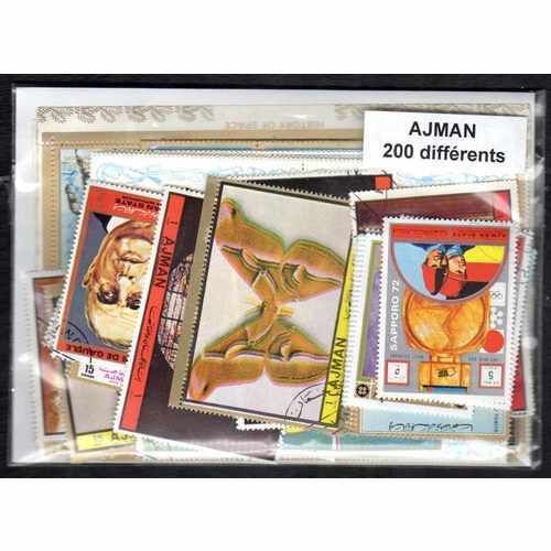 Ajman - Lot De 200 Timbres Differents