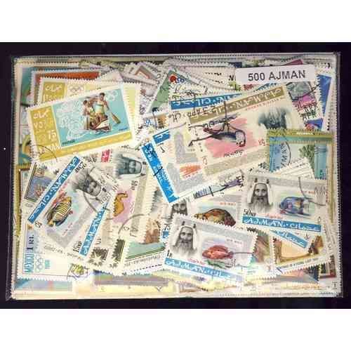 Ajman - Lot De 500 Timbres Differents