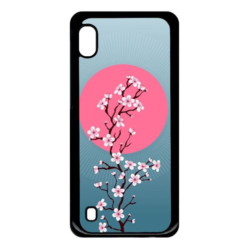 Coque pour smartphone - Motif japon - compatible avec samsung Galaxy A10 - Plastique - bord Noir