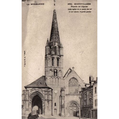 Carte Postale Ancienne, France, Seine Maritime ( 76 ), Montivilliers, Façade De L'église