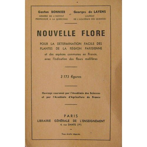 Nouvelle Flore Pour La Determination Facile Des Plantes De La Region Parisienne