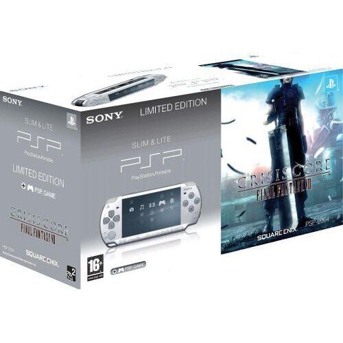 Sony PSP 2004 SLIM & LITE Silver Smoke Grey +  Final Fantasy VII Crisis Core